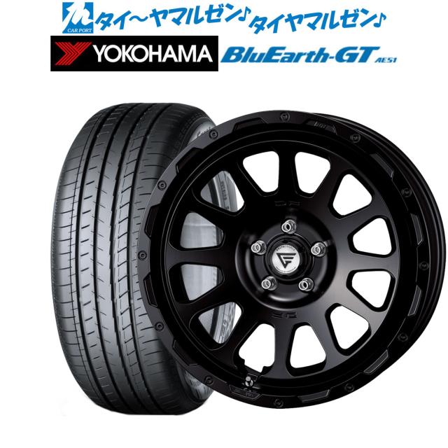 FORCE デルタフォース OVAL(オーバル) 18インチ 8.0J ヨコハマ BluEarth ブルーアース GT (AE51)  225/40R18 サマータイヤ ホイール4本セット