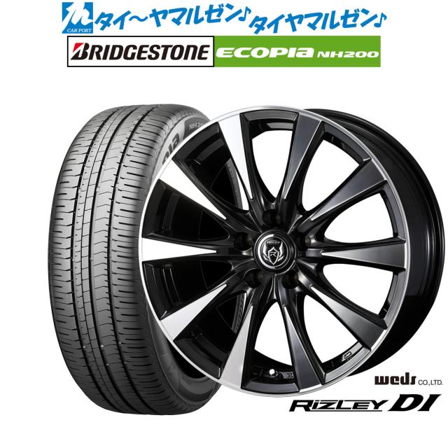 サマータイヤ ホイール4本セット ウェッズ ライツレー DI ブラック/ポリッシュ 16インチ 6.5J ブリヂストン ECOPIA エコピア NH200 215/60R16 95H