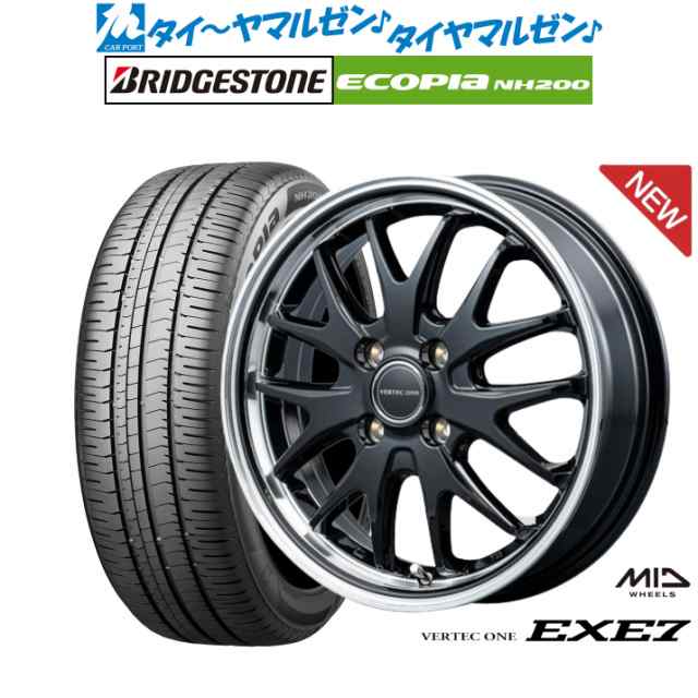 MID ヴァーテック ワン EXE7 15インチ 5.5J ブリヂストン ECOPIA エコピア NH200 195/65R15 サマータイヤ ホイール4本セット