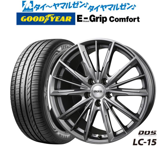 BADX D,O,S(DOS) LC-15 17インチ 7.0J グッドイヤー エフィシエント グリップ コンフォート 215/50R17 サマータイヤ ホイール4本セットの通販は 107,200円