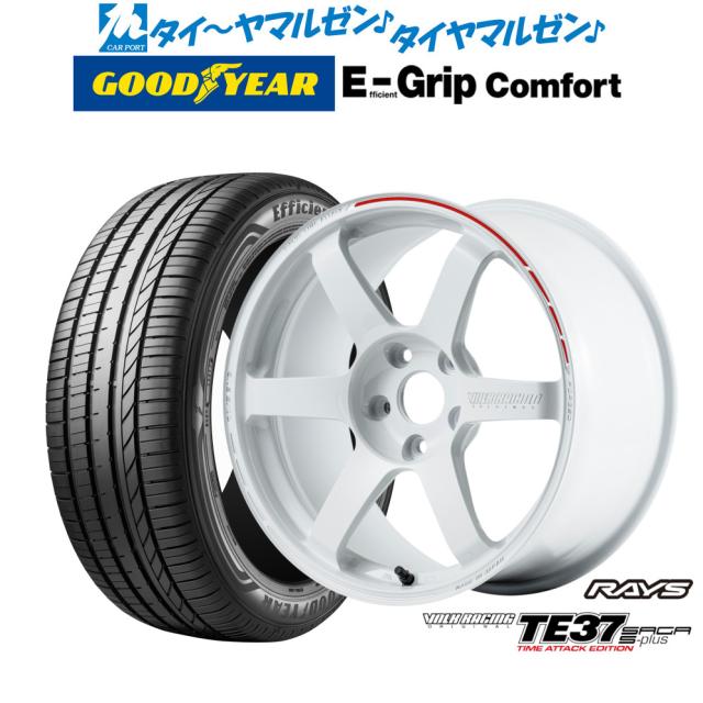 レイズ ボルクレーシング TE37 サーガ S-plus TIME ATTACK EDITION 18インチ 8.0J グッドイヤー エフィシエント グリップ コンフォート 215/40R18 サマータイヤ ホイール4本セットの通販は 180,000円