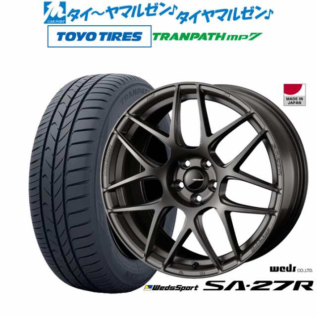 ウェッズ ウェッズスポーツ SA-27R 17インチ 7.0J トーヨータイヤ トランパス TRANPATH mp7  225/55R17 サマータイヤ ホイール4本セットの通販は