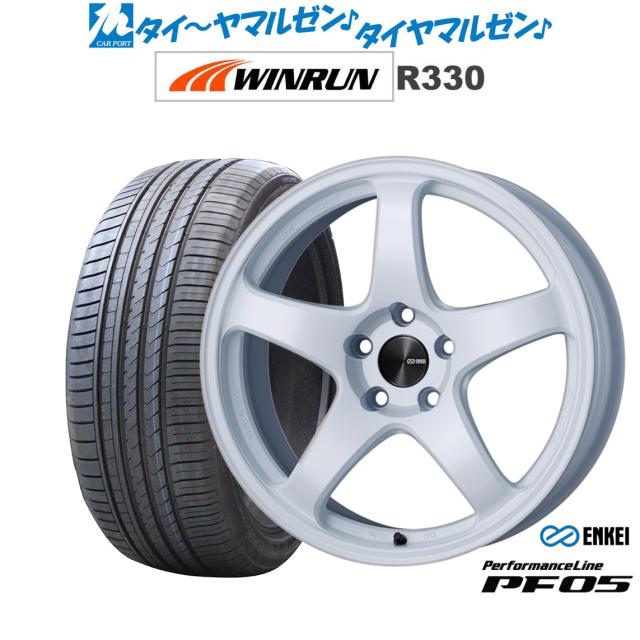 エンケイ PF05 ホワイト 17インチ 7.0J WINRUN ウインラン R330 225/55R17 101W XL サマータイヤ ホイール4本セット