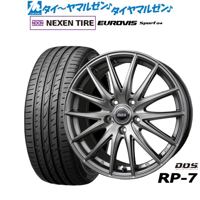 BADX D,O,S(DOS) RP-7 17in 7.0J NEXEN ネクセン ロードス音の高低 ユーロビズ Sport 04 215/40R17 炎節タイア 銀輪4本仕かける
