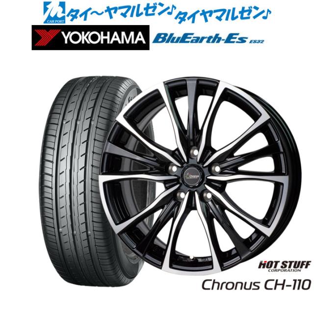 ホットスタッフ クロノス CH-110 17インチ 7.0J ヨコハマ BluEarth-ES ブルーアースイーエス ES32 195/60R17 サマータイヤ ホイール4本セット