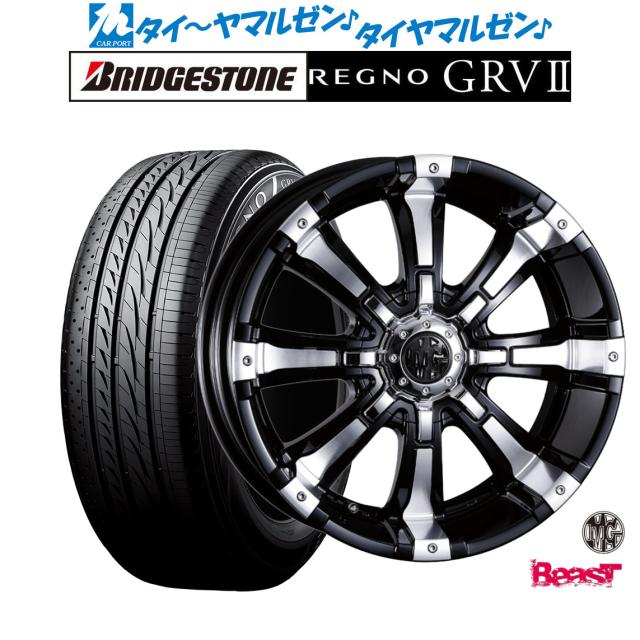 クリムソン MG ビースト ブラックポリッシュ 17インチ 7.0J ブリヂストン REGNO レグノ GRVII(GRV2) 215/45R17 91W XL サマータイヤ ホイール4本セット