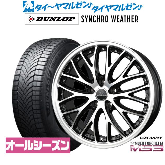 BADX ロクサーニ マルチフォルケッタ MS3 19インチ 8.0J ダンロップ SYNCHRO WEATHER シンクロウェザー  245/35R19 オールシーズンタイヤ ホイール4本セット
