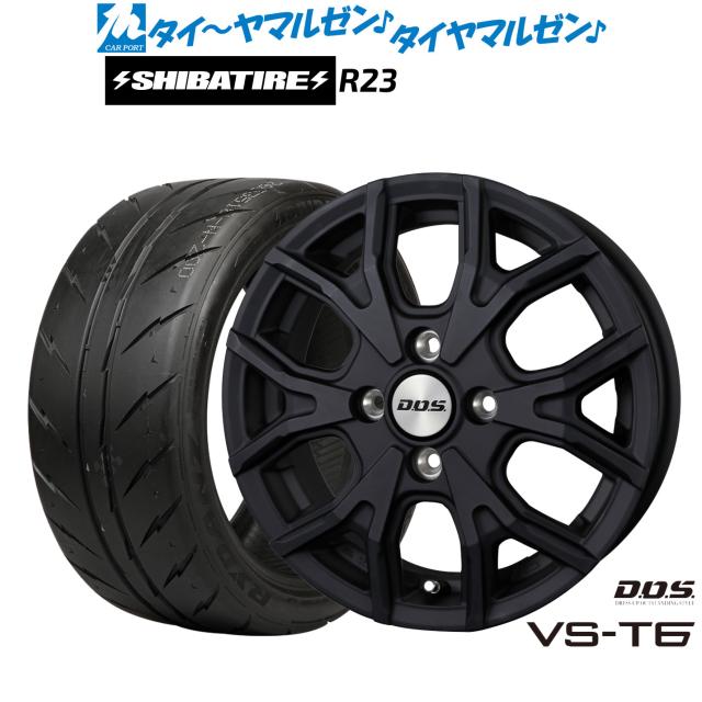 BADX D,O,S(DOS) VS-T6 14インチ 4.5J SHIBATIRE シバタイヤ 280Z (R23) 155/55R14 サマータイヤ ホイール4本セット