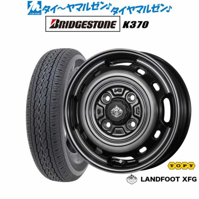 トピー ランドフット XFG 12インチ 3.5J ブリヂストン K370 145/80R12 サマータイヤ ホイール4本セット