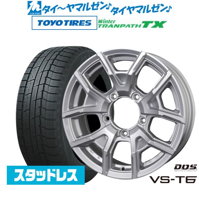 BADX D,O,S(DOS) VS-T6 16インチ 5.5J トーヨータイヤ ウィンタートランパス TX 215/70R16 スタッドレスタイヤ ホイール4本セット