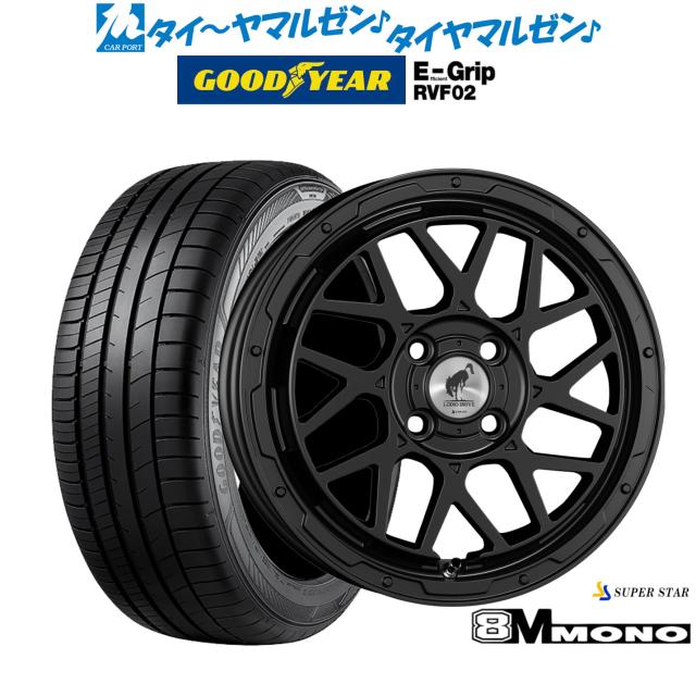 スーパースター ロディオドライブ 8Mモノ 16インチ 6.0J グッドイヤー エフィシエント グリップ RVF02 195/60R16 サマータイヤ ホイール4本セット