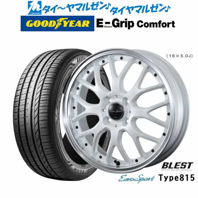 ニューレイトン ユーロスポーツ タイプ 815 15インチ 5.0J グッドイヤー エフィシエント グリップ コンフォート 165/50R15 サマータイヤ ホイール4本セット