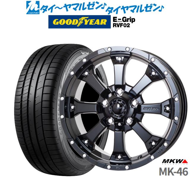 MKW MK-46 グロスブラック 16インチ 7.0J グッドイヤー エフィシエント グリップ RVF02 205/60R16 92V サマータイヤ ホイール4本セット