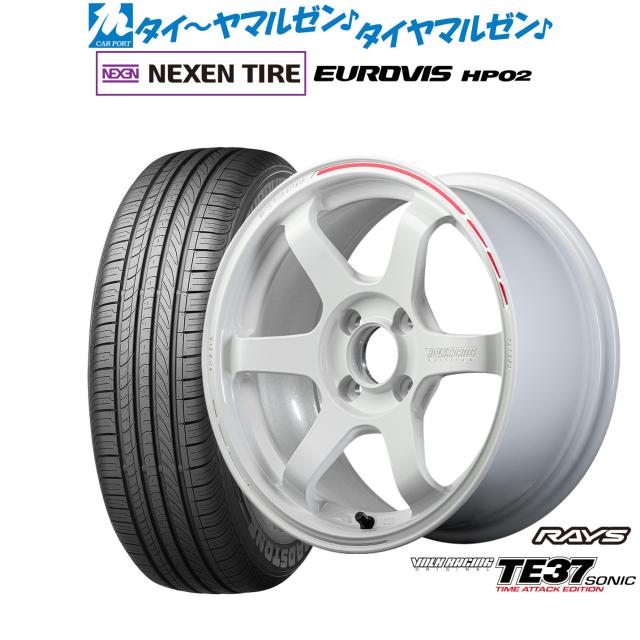 レイズ ボルクレーシング TE37 SONIC(ソニック) TIME ATTACK EDITION 15インチ 6.5J NEXEN ネクセン ロードストーン ユーロビズ HP02 185/60R15 サマータイヤ ホイール4本セットの通販は