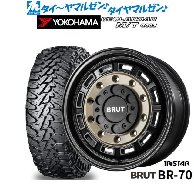 トライスター BRUT BR-70 16インチ 6.5J ヨコハマ GEOLANDAR ジオランダー MT (G003) 215/70R16 オフロードタイヤ ホイール4本セット 103,600円