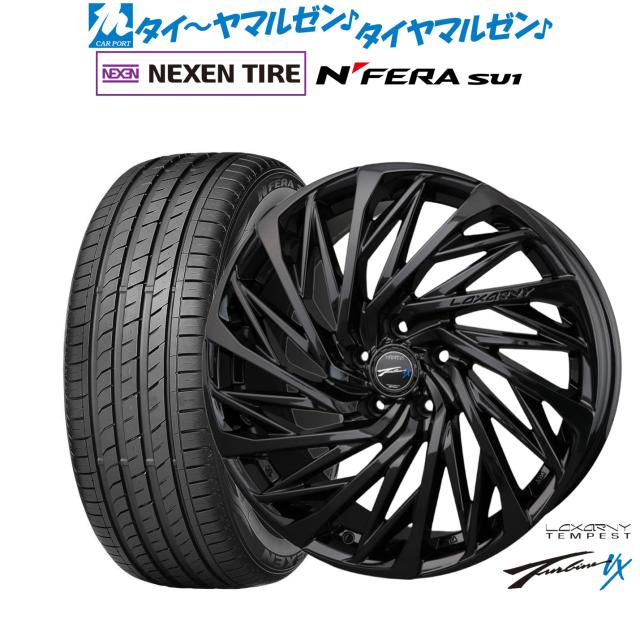 BADX ロクサーニ テンペストタービンVX Black Edition 18インチ 7.5J NEXEN ネクセン N FERA SU1 215/40R18 サマータイヤ ホイール4本セット