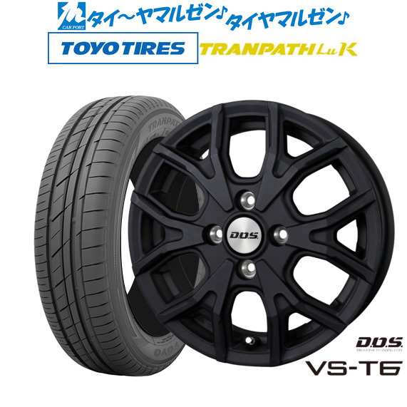 BADX DOS(DOS) VS-T6 14インチ 4.5J トーヨータイヤ トランパス LuK 165/55R14 サマータイヤ ホイール4本セット