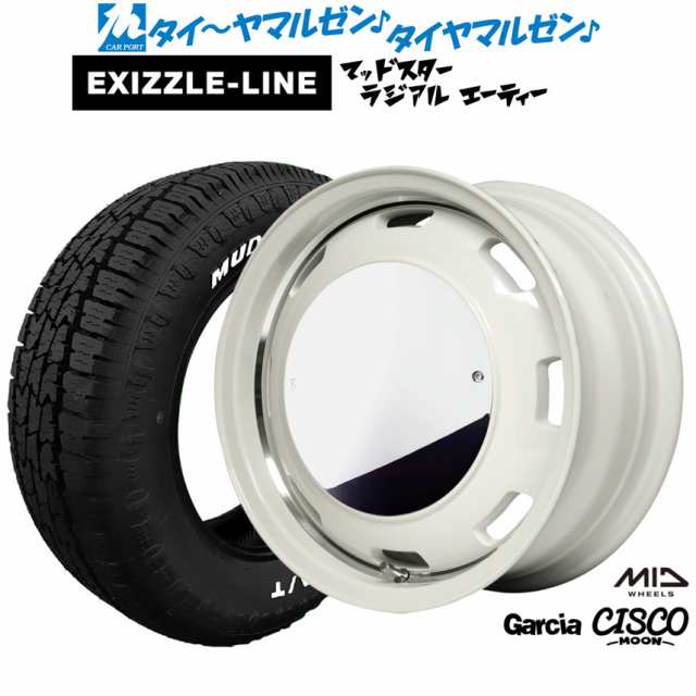 MID ガルシア シスコ MOON 14インチ 4.5J エクシズルライン MUDSTAR マッドスター RADIAL(ラジアル) A/T 165/65R14 サマータイヤ ホイー