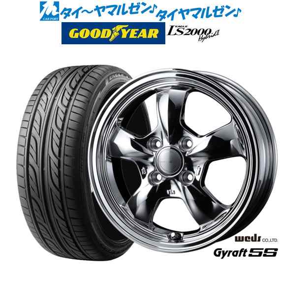 ウェッズ グラフト 5S 15インチ 5.5J グッドイヤー イーグル LS2000 ハイブリッド2(HB2) 185/55R15 サマータイヤ ホイール4本セット