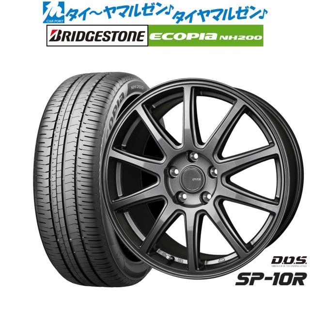 BADX D,O,S(DOS) SP-10R 16インチ 6.5J ブリヂストン ECOPIA エコピア NH200 195/50R16 サマータイヤ ホイール4本セット