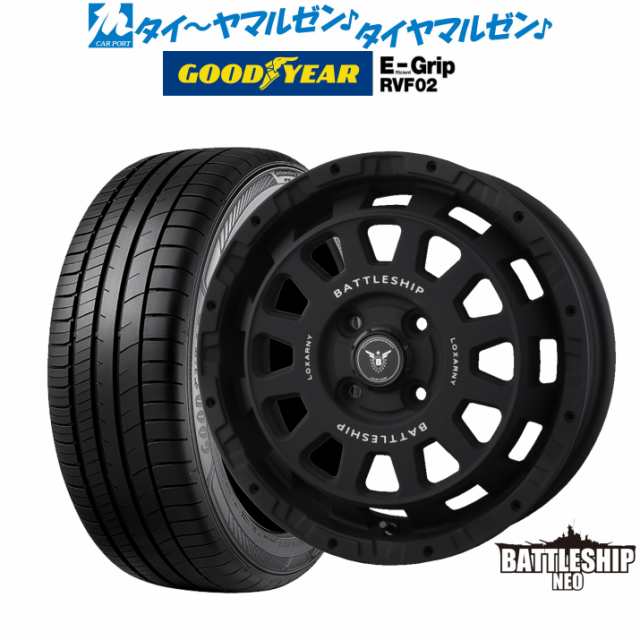 BADX ロクサーニ バトルシップ NEO(ネオ)(4-100) 14インチ 4.5J グッドイヤー エフィシエント グリップ RVF02 155/65R14 サマータイヤ ホ