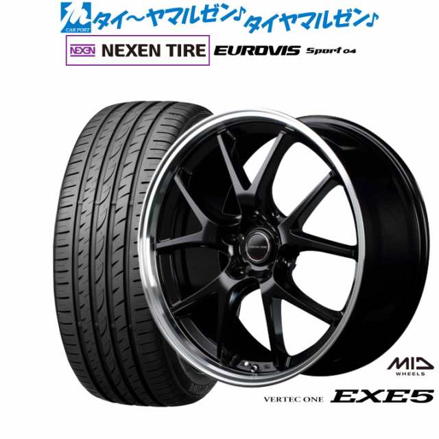 MID ヴァーテック ワン EXE5 17インチ 7.0J NEXEN ネクセン ロードストーン ユーロビズ Sport 04 215/50R17 サマータイヤ ホイール4本セ