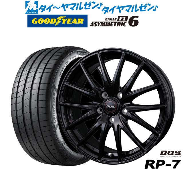 BADX D,O,S(DOS) RP-7 18インチ 7.5J グッドイヤー イーグル F1 アシメトリック6 235/45R18 サマータイヤ ホイール4本セット