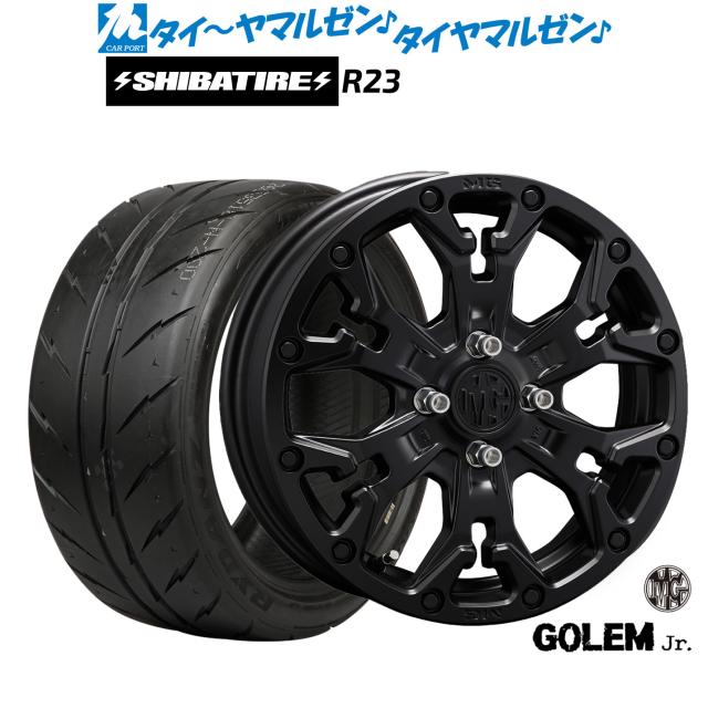 クリムソン MG ゴーレム Jr. 14インチ 4.5J SHIBATIRE シバタイヤ 280Z (R23) 155/55R14 サマータイヤ ホイール4本セット