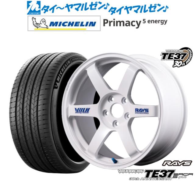レイズ ボルクレーシング TE37 サーガ S-plus 30TH STICKER Ver. 18インチ 7.5J ミシュラン プライマシー プライマシー5 energy 235/60R18 サマータイヤ ホイール4本セット