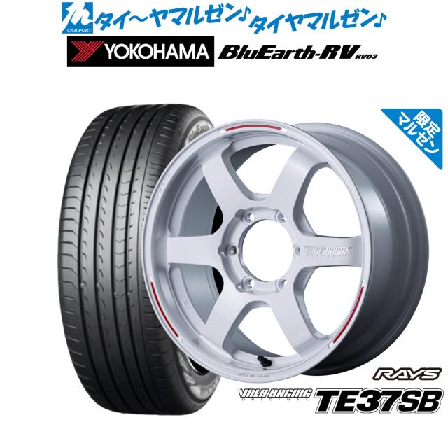 レイズ ボルクレーシング TE37 SB REDOT EDITION 17インチ 6.5J ヨコハマ BluEarth ブルーアース RV03(RV-03) 215/60R17 サマータイヤ ホイール4本セット