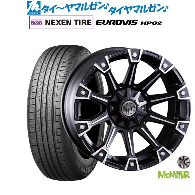 クリムソン MG モンスター 16インチ 7.0J NEXEN ネクセン ロードストーン ユーロビズ HP02 205/60R16 サマータイヤ ホイール4本セット