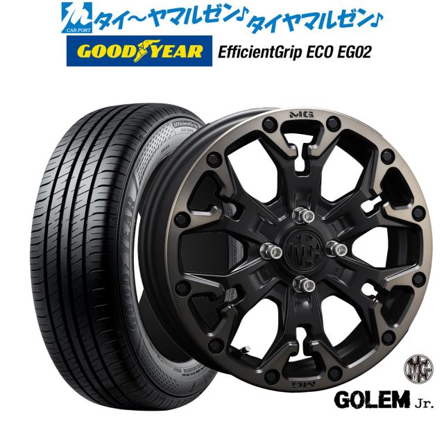 クリムソン MG ゴーレム Jr. 14インチ 4.5J グッドイヤー エフィシエント グリップ エコ EG02 165/60R14 サマータイヤ ホイール4本セット