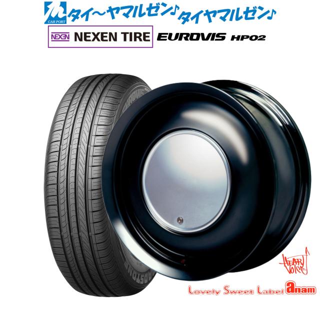 ハートボイス ラブリー スィート レーベル アナム 14インチ 5.0J NEXEN ネクセン ロードストーン ユーロビズ HP02 155/65R14 サマータイヤ ホイール4本セット