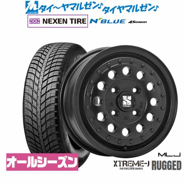 MLJ エクストリーム ラギッド 14インチ 5.0J NEXEN ネクセン N blue 4Season 175/70R14 オールシーズンタイヤ ホイール4本セット