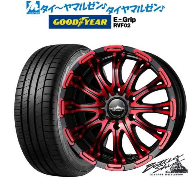 BADX ロクサーニ バトルシップ Limited Red 17インチ 6.5J グッドイヤー エフィシエント グリップ RVF02  215/60R17 サマータイヤ ホイーの通販は - サマータイヤ・ホイールセット