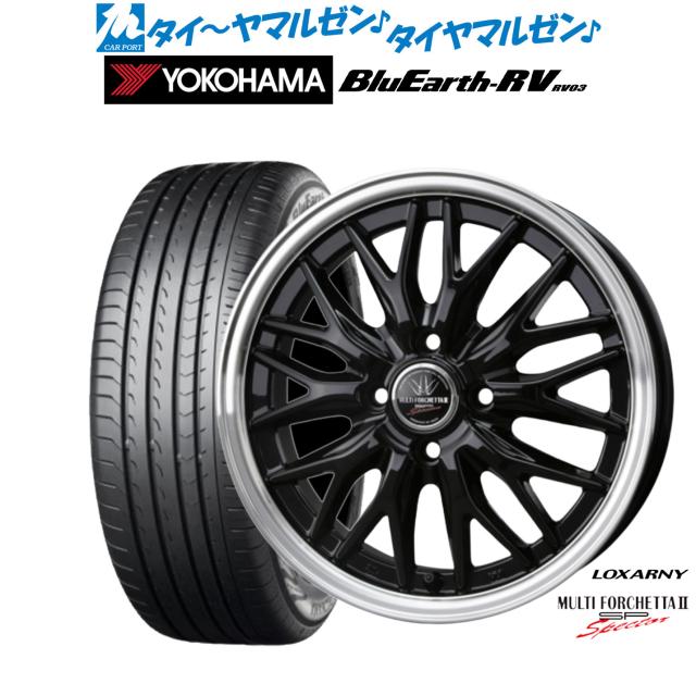 BADX ロクサーニ マルチフォルケッタ２ SP-SPECTOR 17インチ 6.5J ヨコハマ BluEarth ブルーアース RV03(RV-03) 215/45R17 サマータイヤ ホイール4本セット