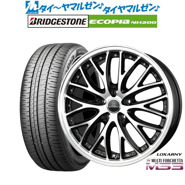 BADX ロクサーニ マルチフォルケッタ MS3 18インチ 7.5J ブリヂストン ECOPIA エコピア NH200 215/45R18 サマータイヤ ホイール4本セット