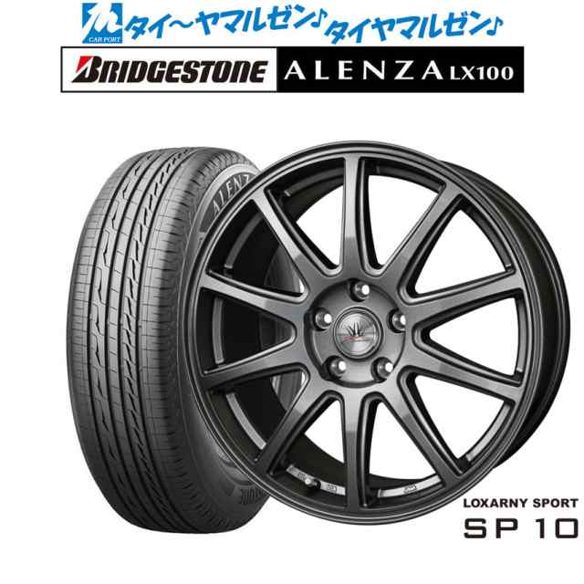 サマータイヤ ホイール4本セット BADX ロクサーニスポーツ SP10 メタリックグレー 16インチ 6.5J ブリヂストン ALENZA アレンザ LX100 21