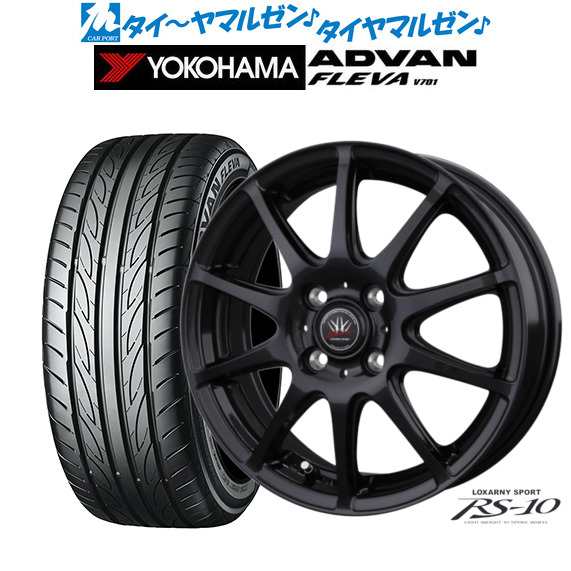 サマータイヤ ホイール4本セット BADX ロクサーニスポーツ RS-10 ガンブラック 15インチ 6.0J ヨコハマ ADVAN アドバン フレバ  V701 195/｜au PAY マーケット