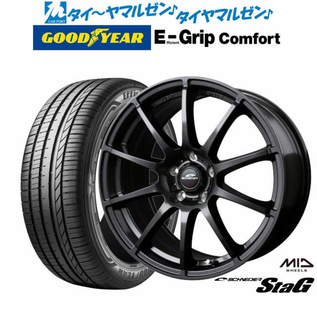 MID シュナイダー スタッグ 16インチ 6.5J グッドイヤー エフィシエント グリップ コンフォート 195/55R16 サマータイヤ ホイール4本セットの通販は