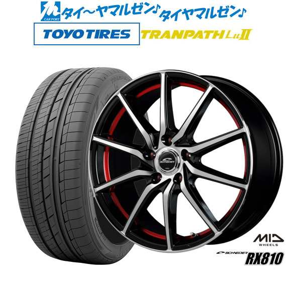 MID シュナイダー RX810 ブラックポリッシュ/アンダーカットレッド 16インチ 6.5J トーヨータイヤ トランパス Lu2 215/65R16 98V サマ