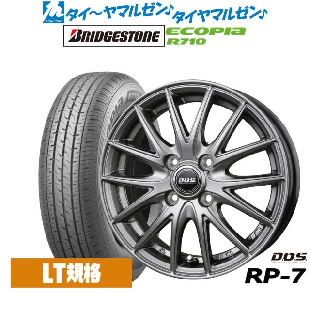 BADX D,O,S(DOS) RP-7 14インチ 5.5J ブリヂストン ECOPIA エコピア R710 155/80R14 サマータイヤ ホイール4本セット