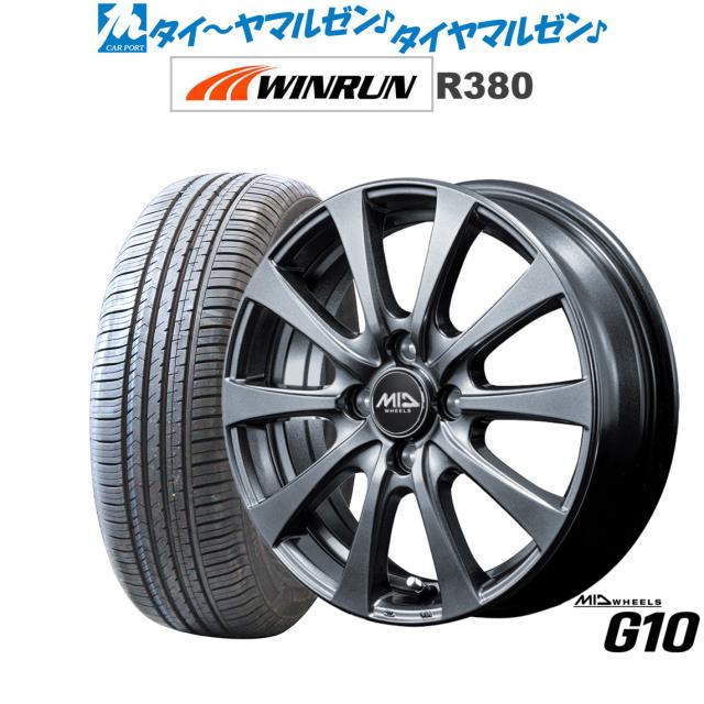 MID ホイールズ G10 14インチ 5.5J WINRUN ウインラン R380 165/70R14 サマータイヤ ホイール4本セット