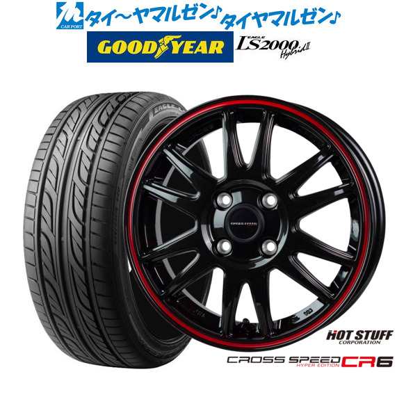 サマータイヤ ホイール4本セット ホットスタッフ クロススピード ハイパーエディション CR6 グロスガンメタandレッドライン(GGM/R) 16イ