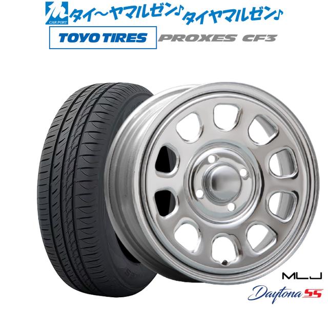 サマータイヤ ホイール4本セット MLJ デイトナ SS ヨコハマ PARADA パラダ PA03 165/55R14 新品 サマータイヤ ホイール4本セットMLJ デイトナ SS15