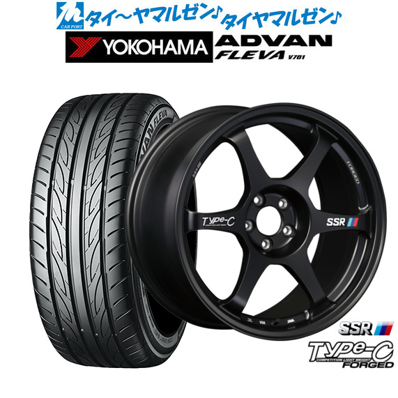 タナベ SSR Type-C FORGED 17インチ 7.5J ヨコハマ ADVAN アドバン フレバ V701 215/45R17 サマータイヤ ホイール4本セット