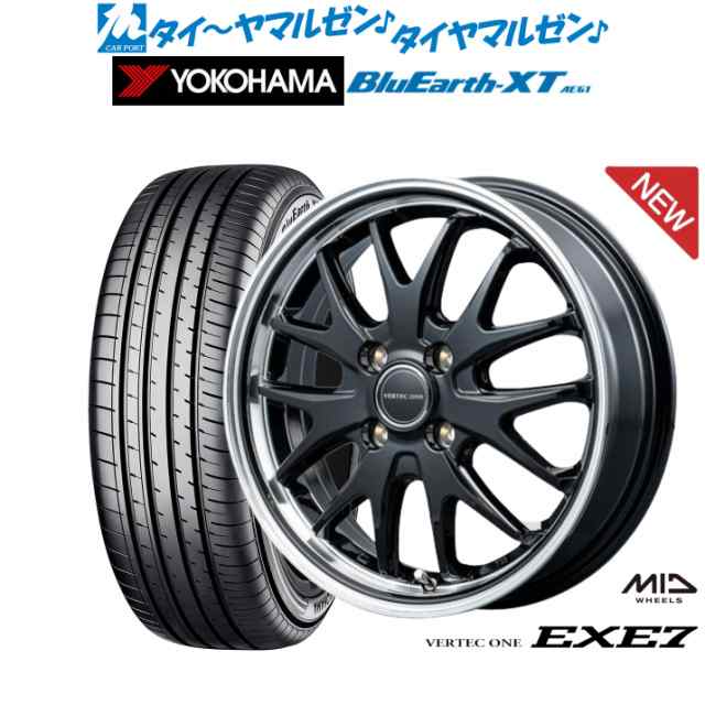 MID ヴァーテック ワン EXE7 16インチ 6.0J ヨコハマ BluEarth ブルーアース XT (AE61) 195/65R16 サマータイヤ ホイール4本セット