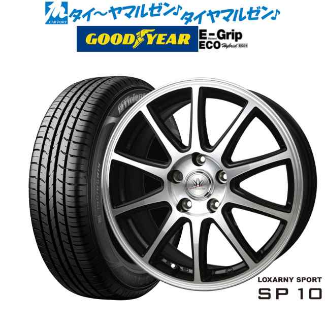 サマータイヤ ホイール4本セット BADX ロクサーニスポーツ SP10 ブラックポリッシュ 16インチ 6.5J グッドイヤー エフィシエント グリッ