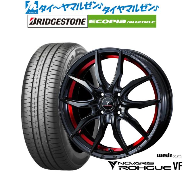 ウェッズ ノヴァリス ローグ VF 14インチ 4.5J ブリヂストン ECOPIA エコピア NH200C 165/70R14 サマータイヤ ホイール4本セット