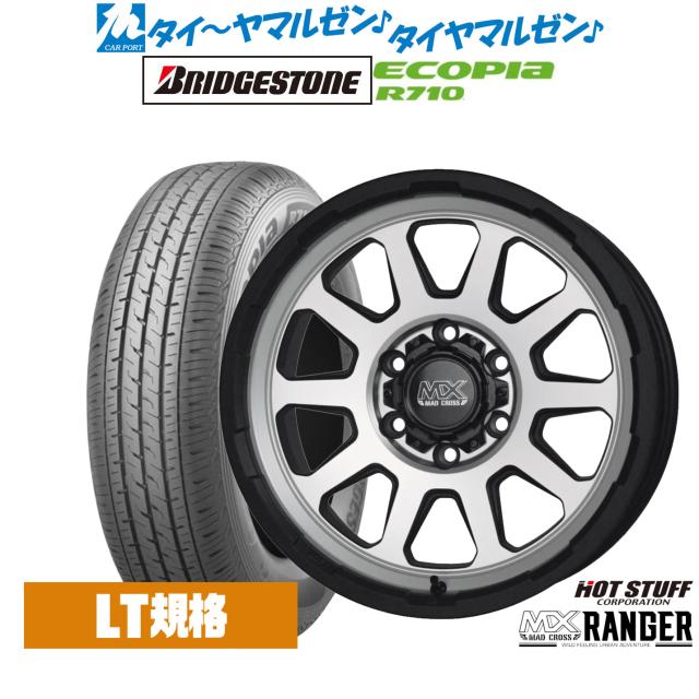 ホットスタッフ マッドクロス レンジャー 15インチ 6.0J ブリヂストン ECOPIA エコピア R710 195/80R15 サマータイヤ ホイール4本セット